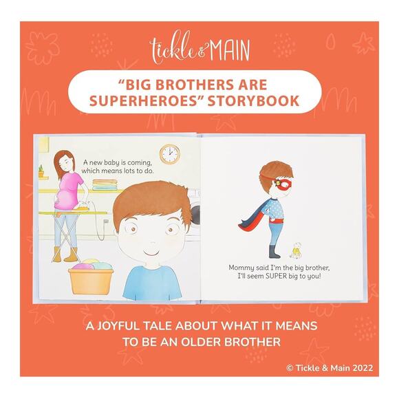 Big Brother Gifts for Boy - 3-Piece Big Brother Superhero Cape, Mask & Book Set - Picture 5 of 8